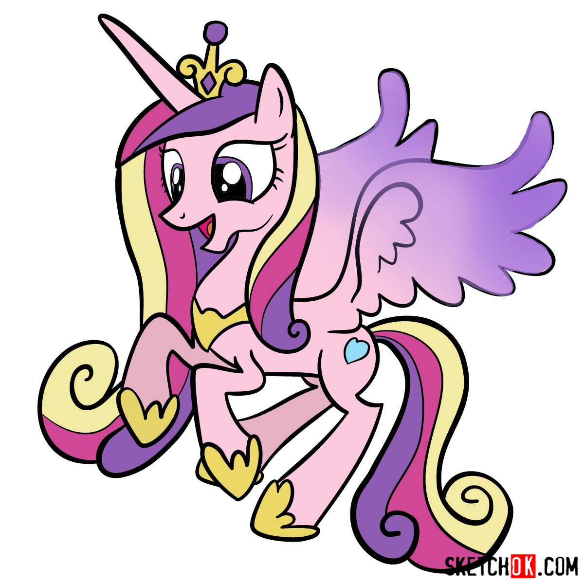 From Skies to Paper: How to Draw Princess Cadance from MLP