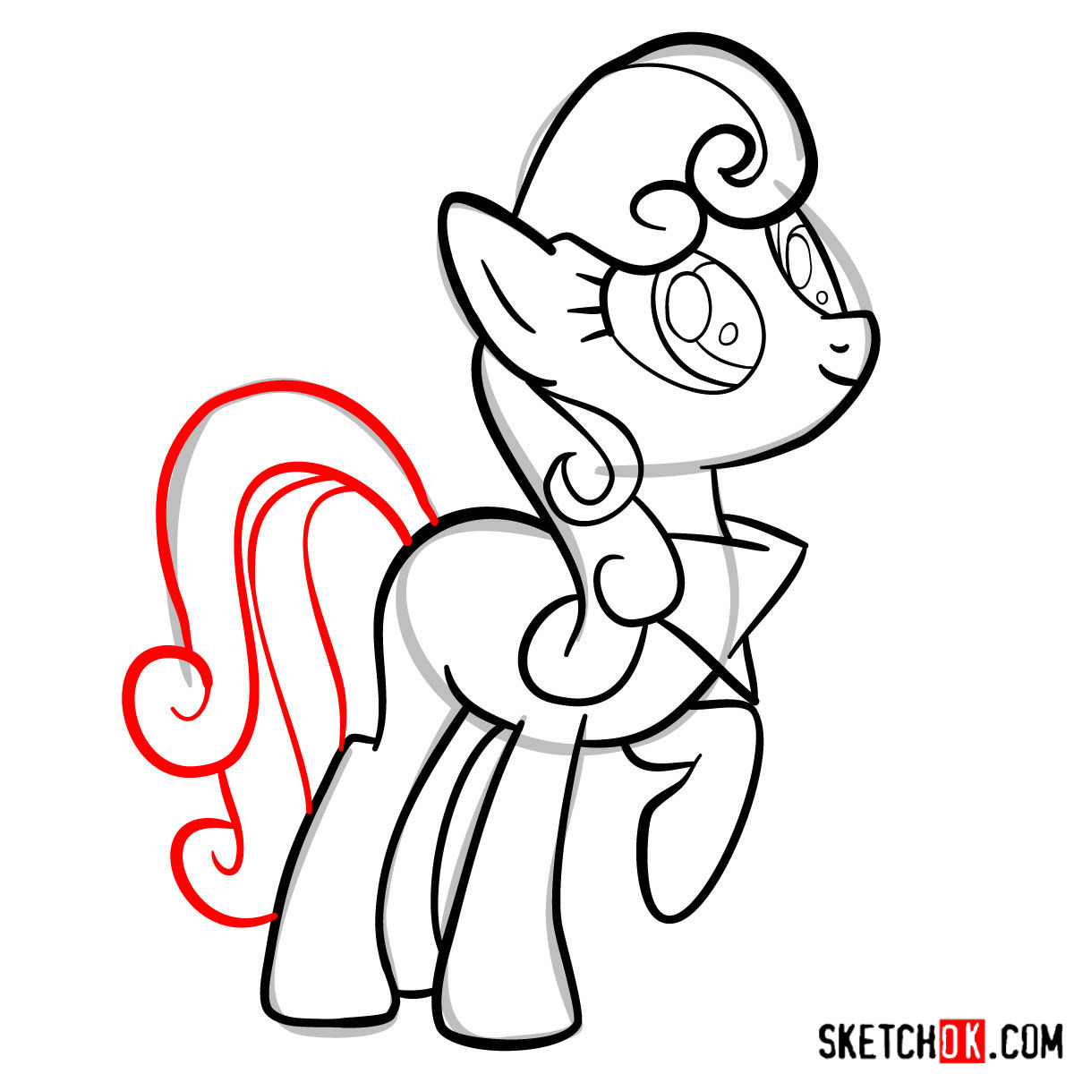 How to draw Apple Rose pony - step 10