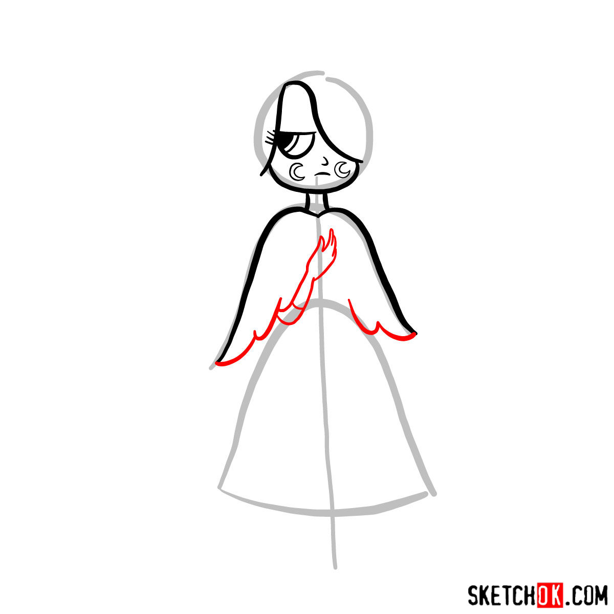 How to draw Celena Butterfly - step 05