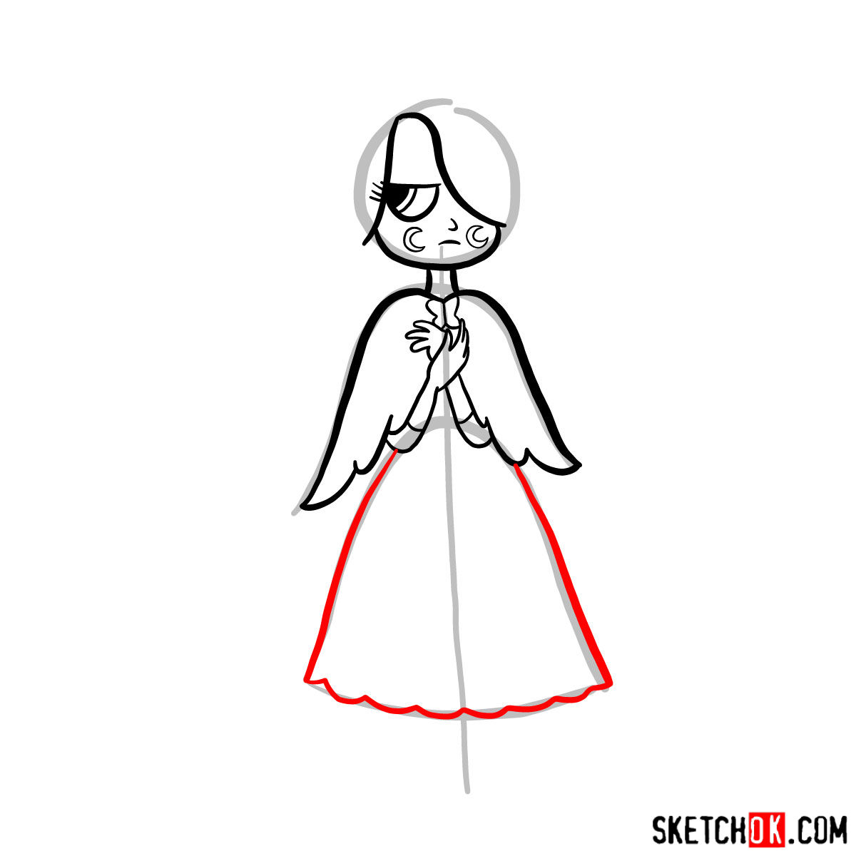 How to draw Celena Butterfly - step 07