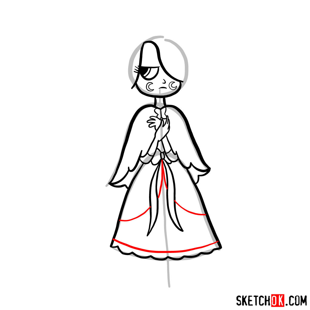How to draw Celena Butterfly - step 09