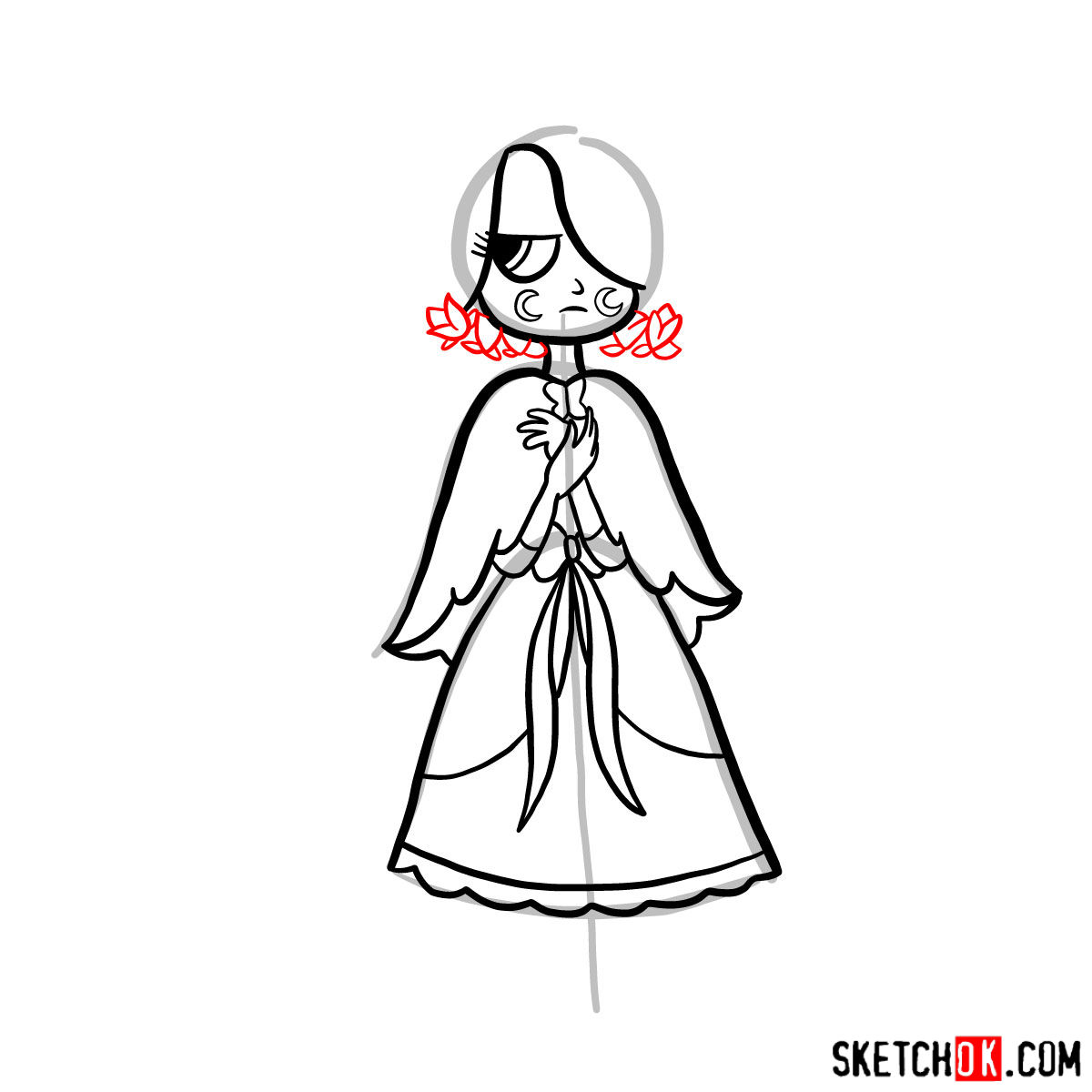 How to draw Celena Butterfly - step 10