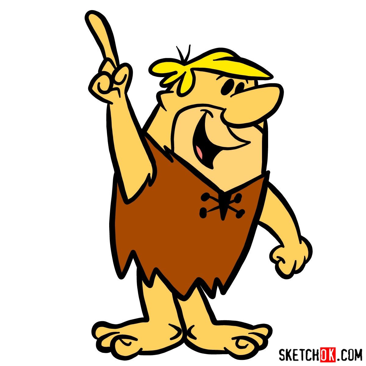 How to draw Barney Rubble