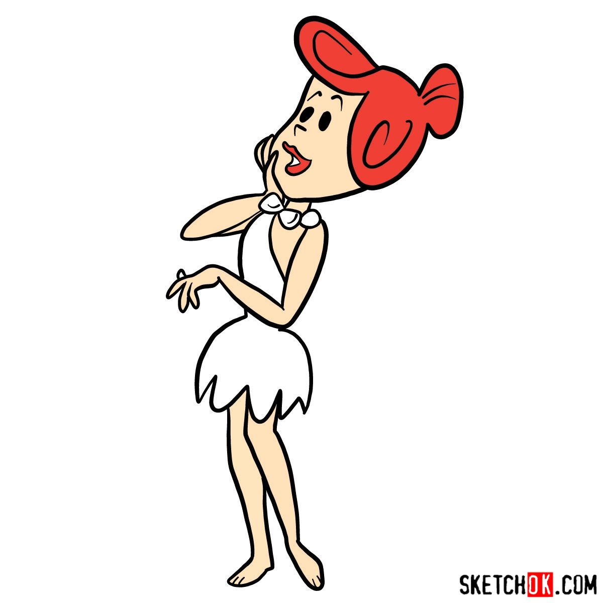 How to draw Wilma Flintstone