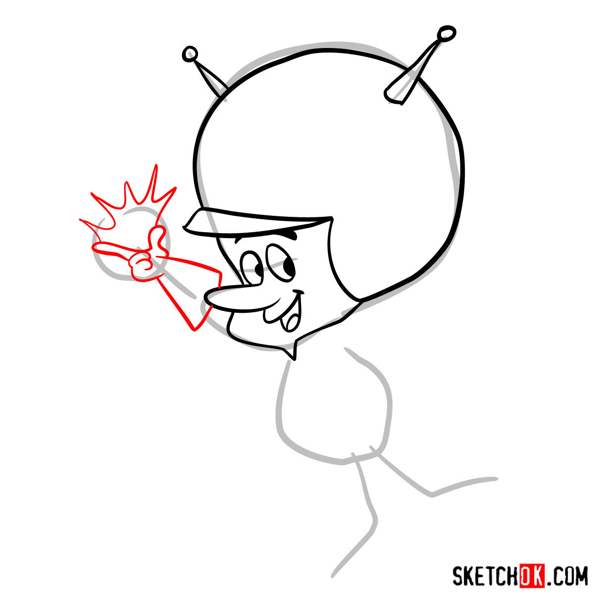How to draw The Great Gazoo - step 04