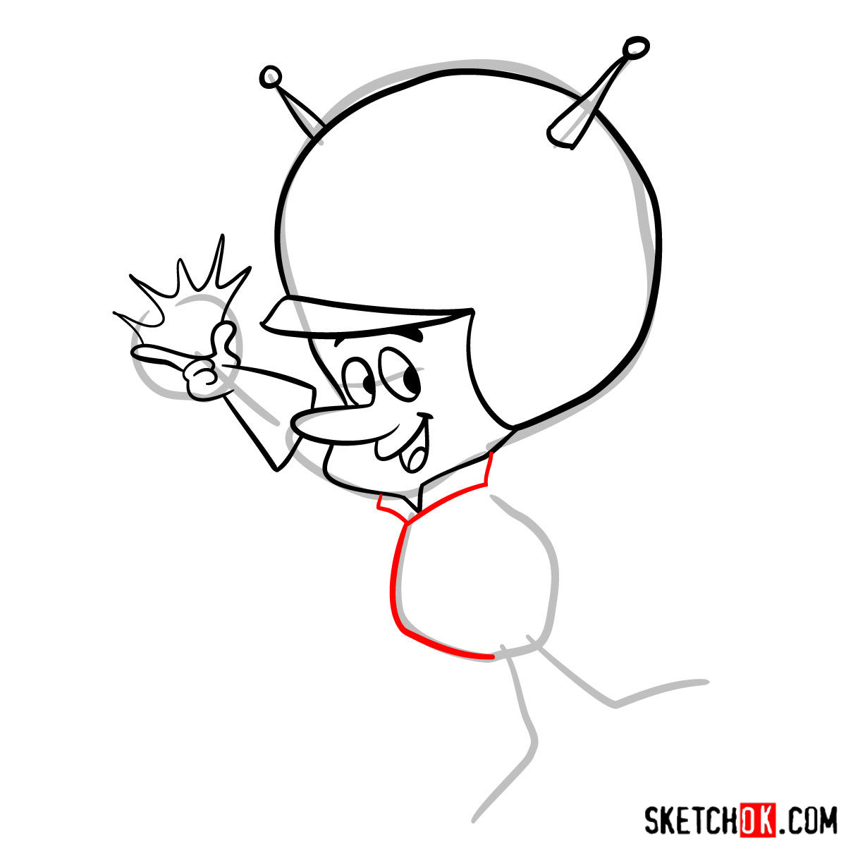How to draw The Great Gazoo - step 05