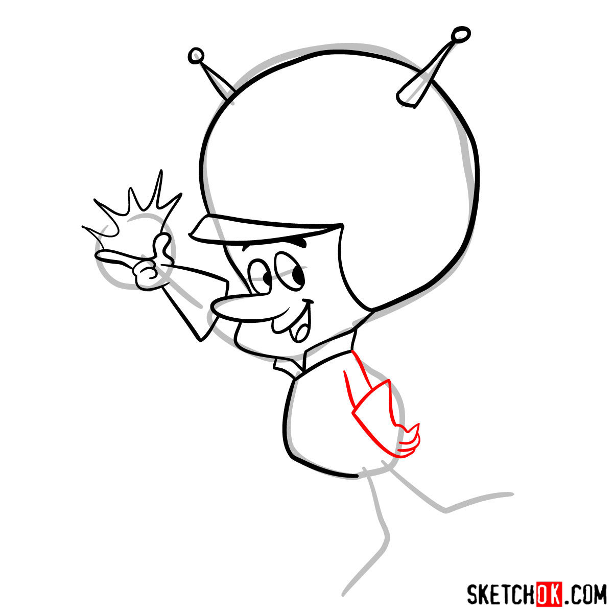 How to draw The Great Gazoo - step 06