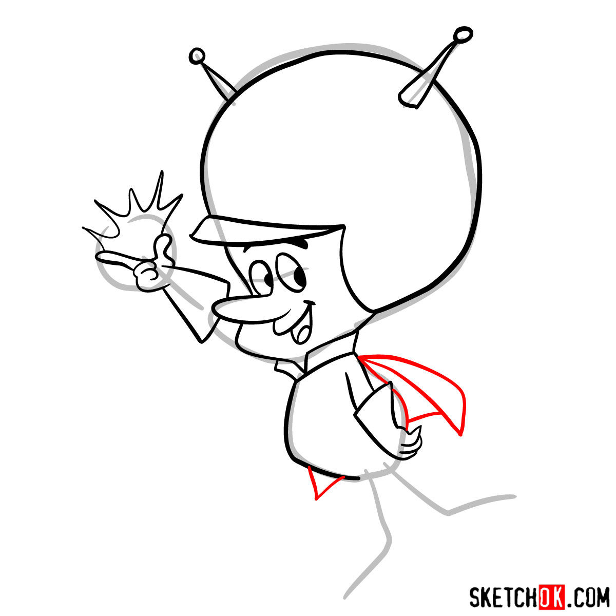 How to draw The Great Gazoo - step 07