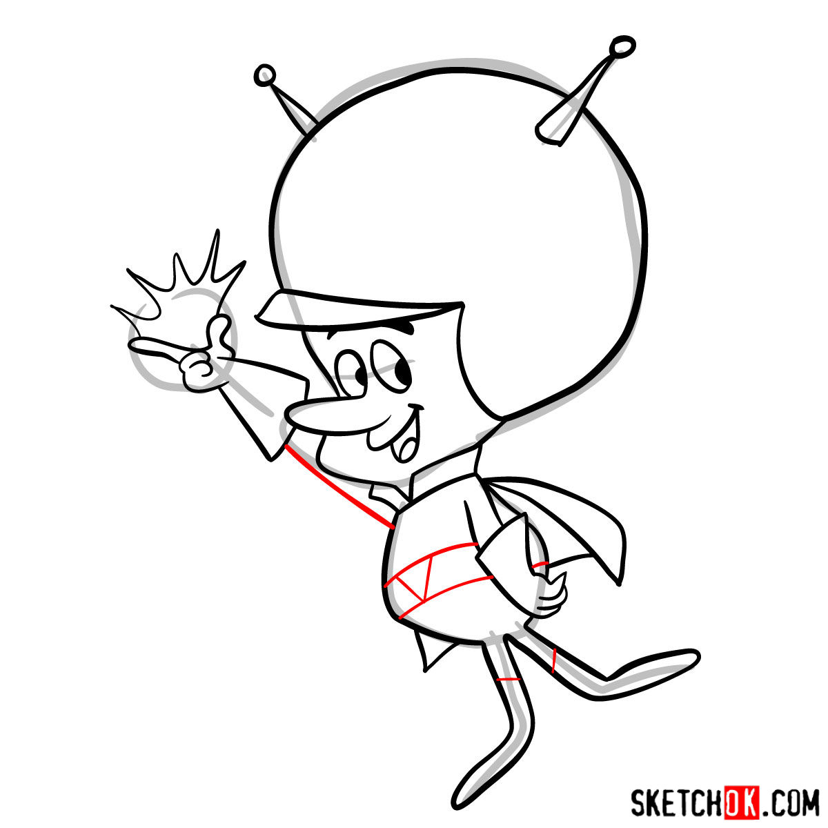 How to draw The Great Gazoo - step 09