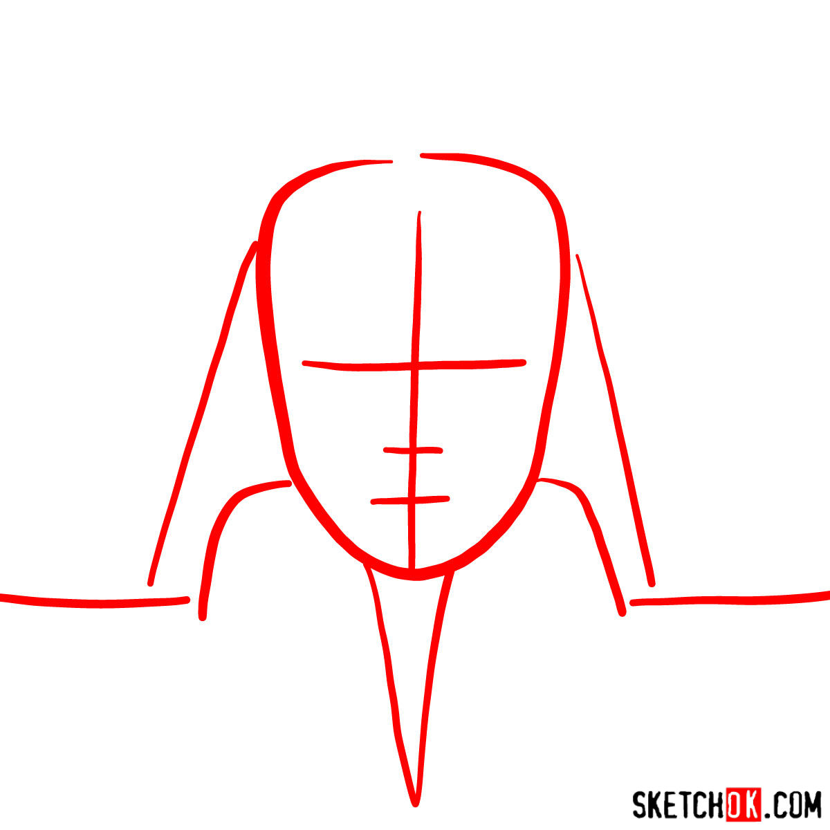 How to draw the portrait of Ozai - step 01
