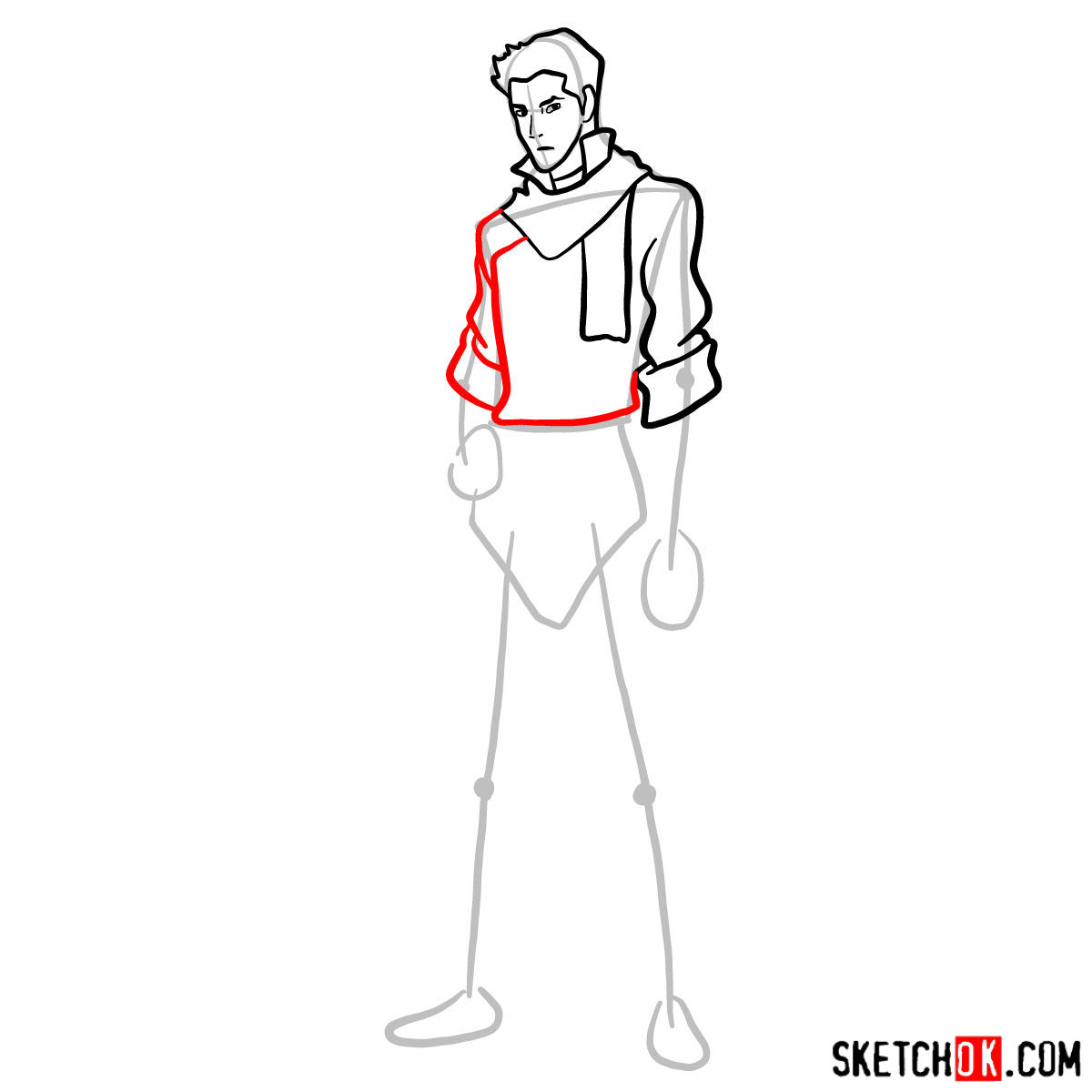 How to draw Mako - step 07