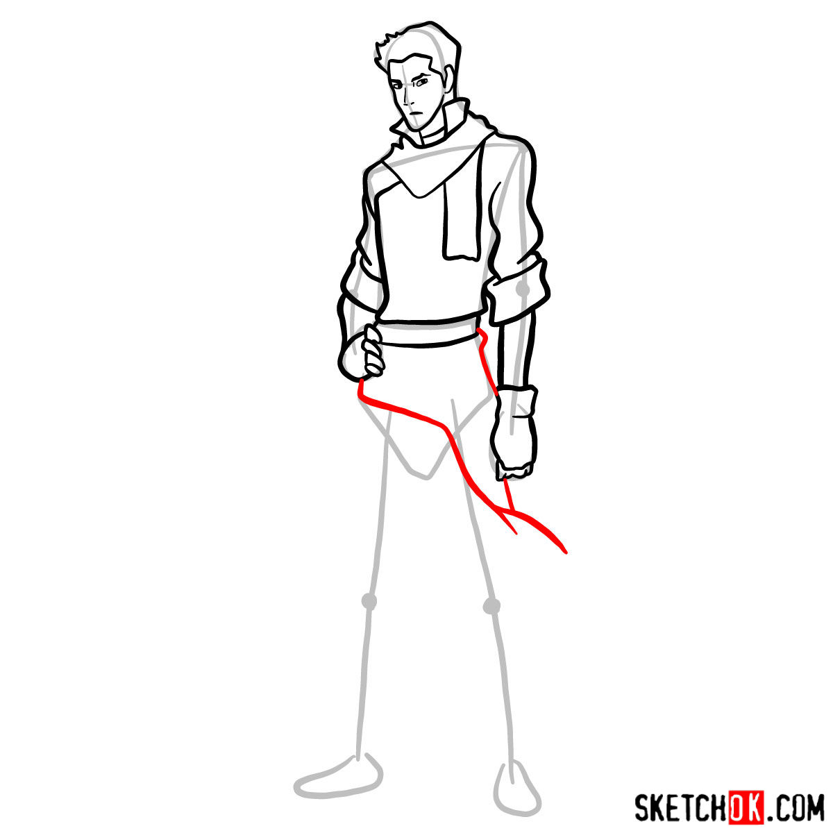How to draw Mako - step 10