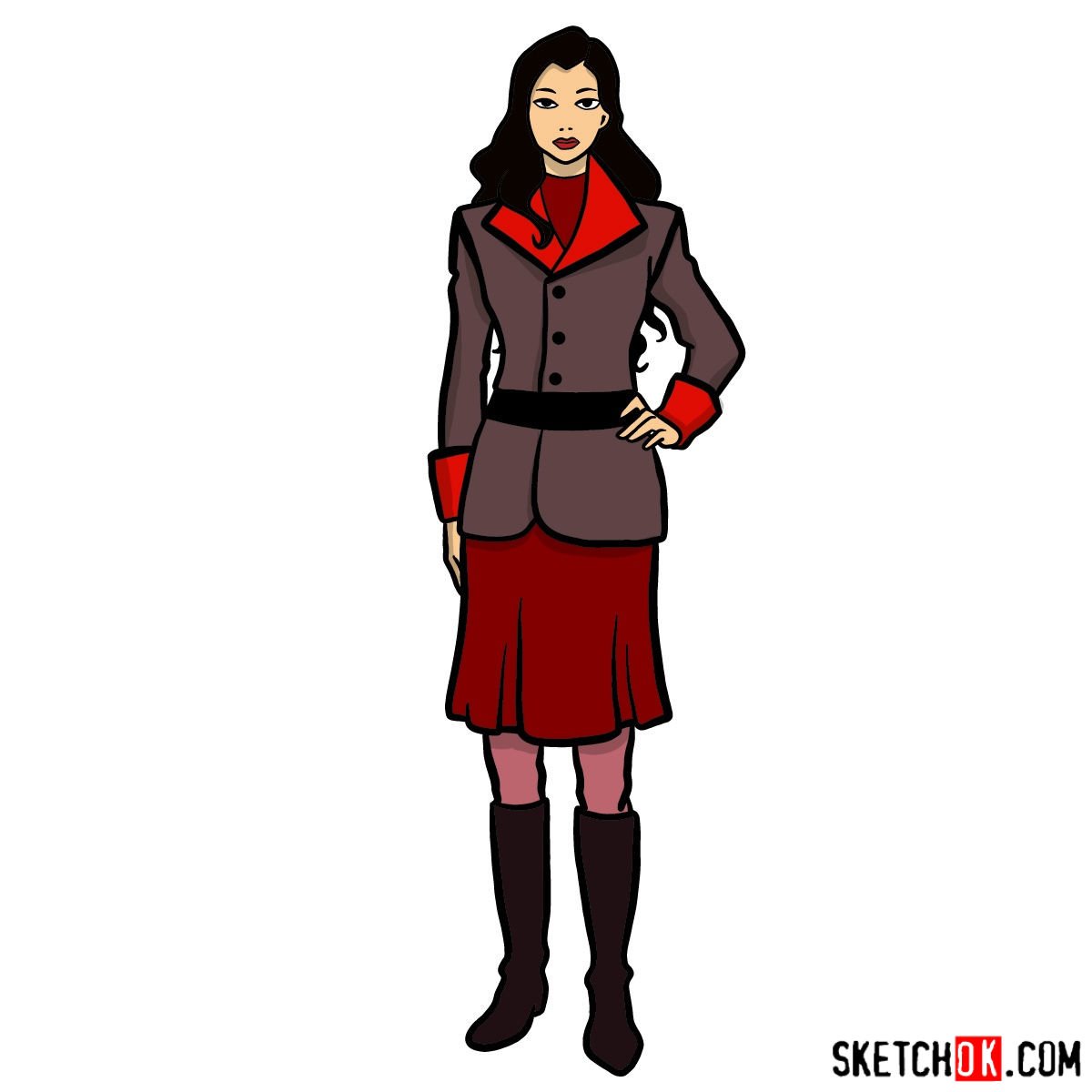 How to draw Asami Sato