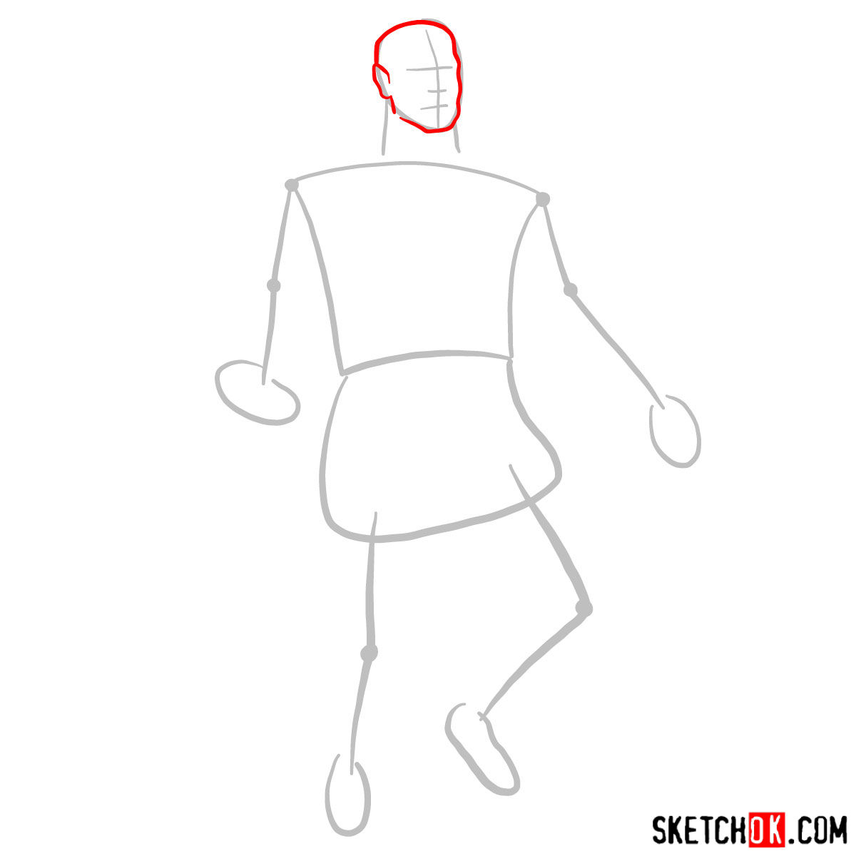 How to draw Zaheer - step 02