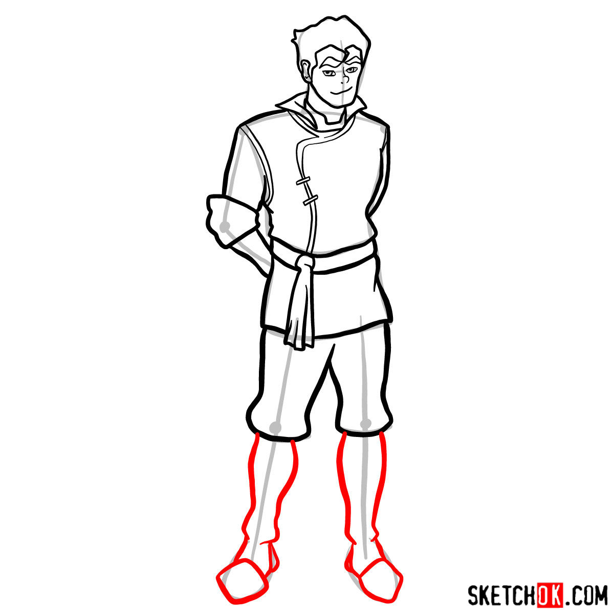 How to draw Bolin - step 10