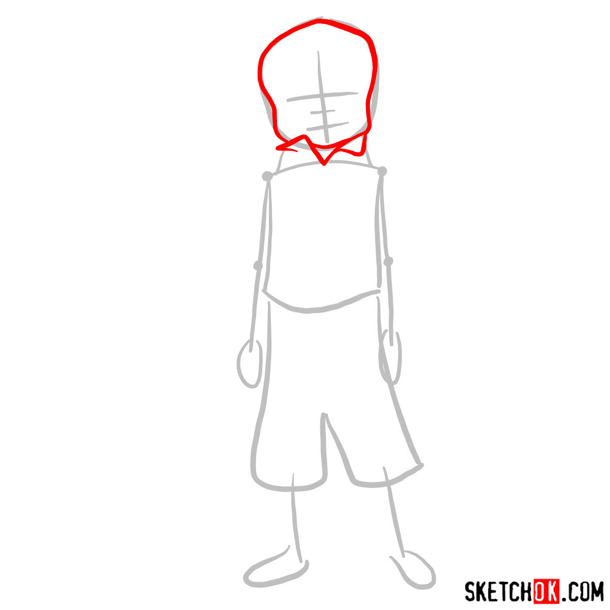 How to draw Meelo - step 02