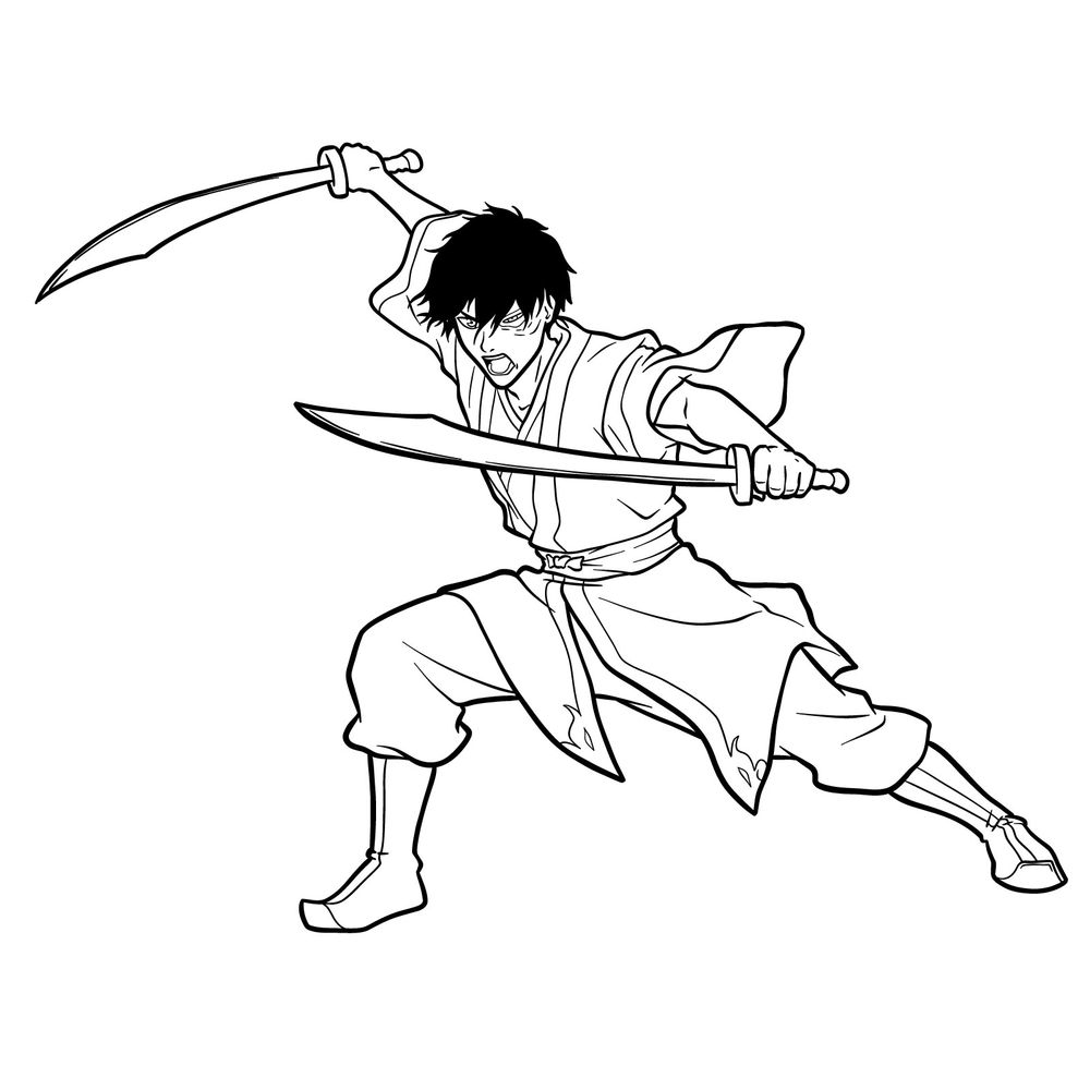 How to Draw Zuko from Book 3: Fire