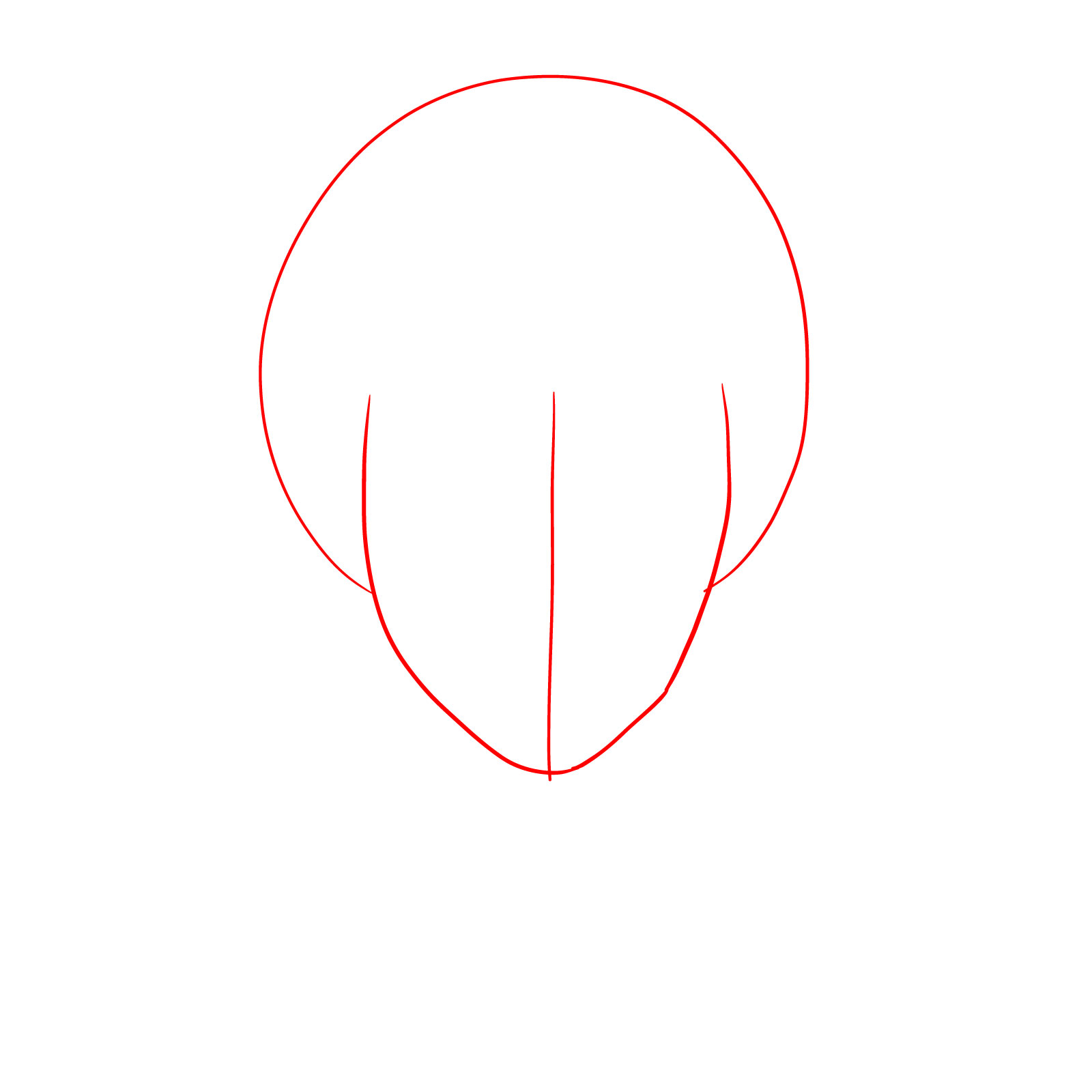 How to draw Zuko's face - Book 3: Fire design - step 01