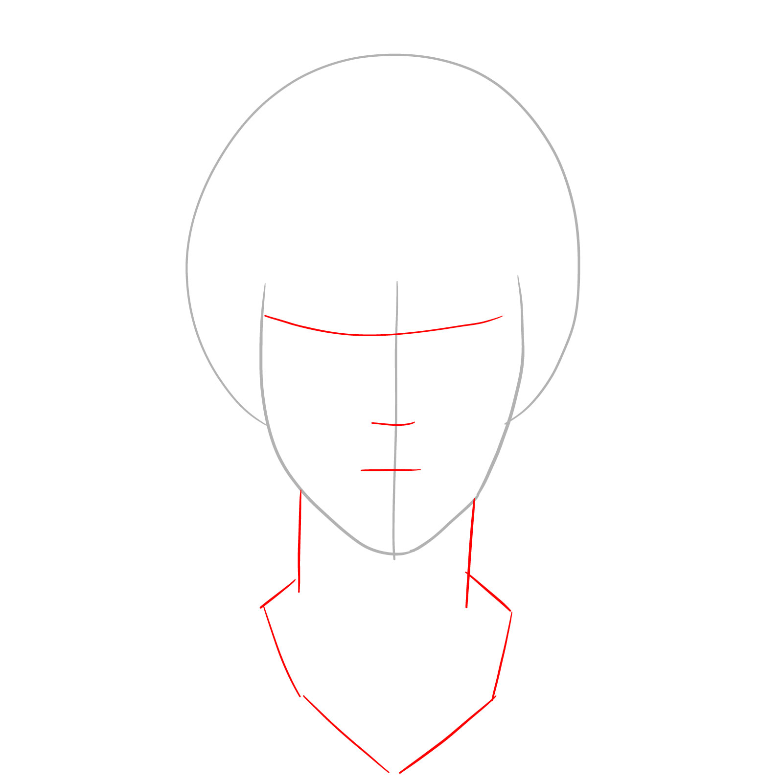 How to draw Zuko's face - Book 3: Fire design - step 02