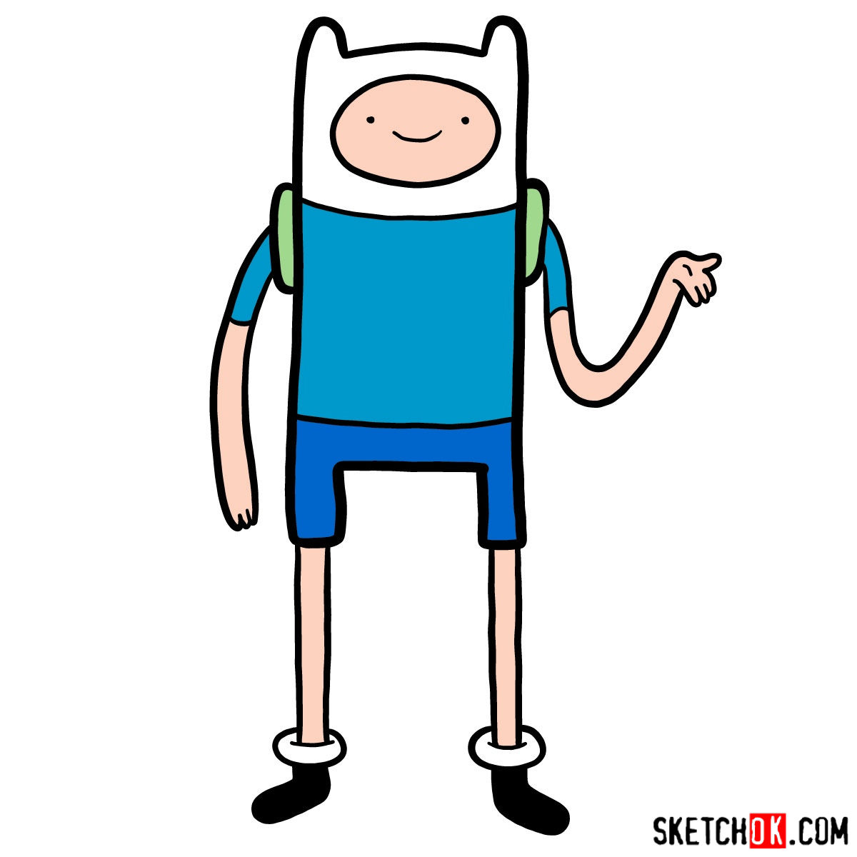 How to draw Finn from Adventure Time