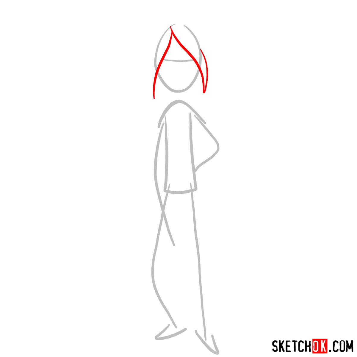 How to draw Marceline - step 02
