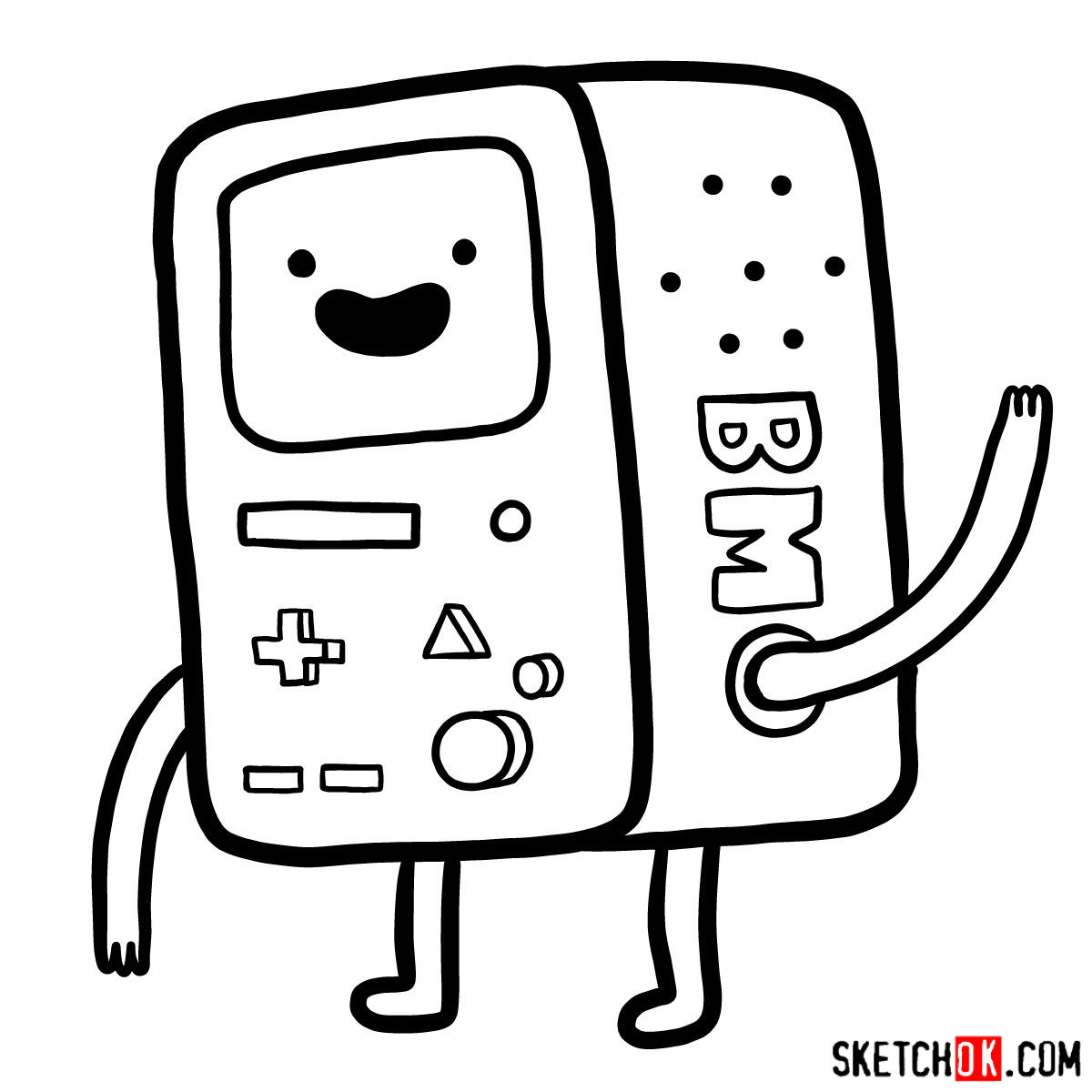 How to draw BMO from Adventure Time - step 08