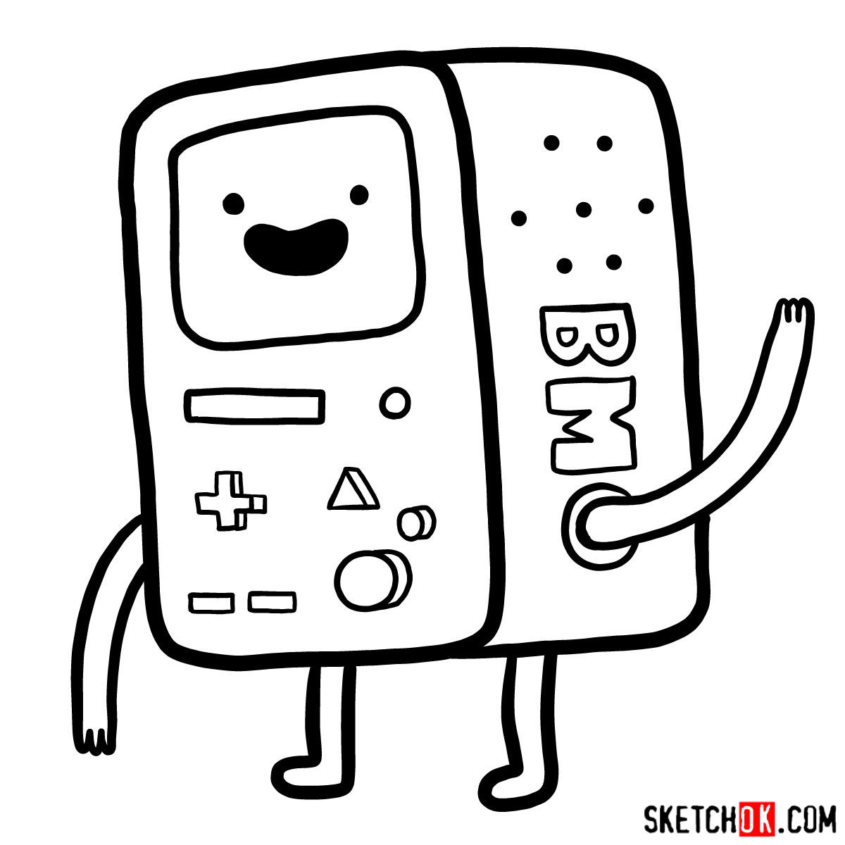 Bmo Adventure Time Coloring Pages