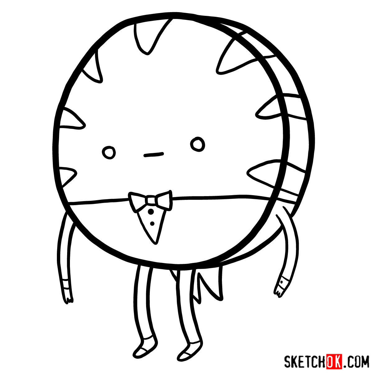How to draw Peppermint Butler - step 08