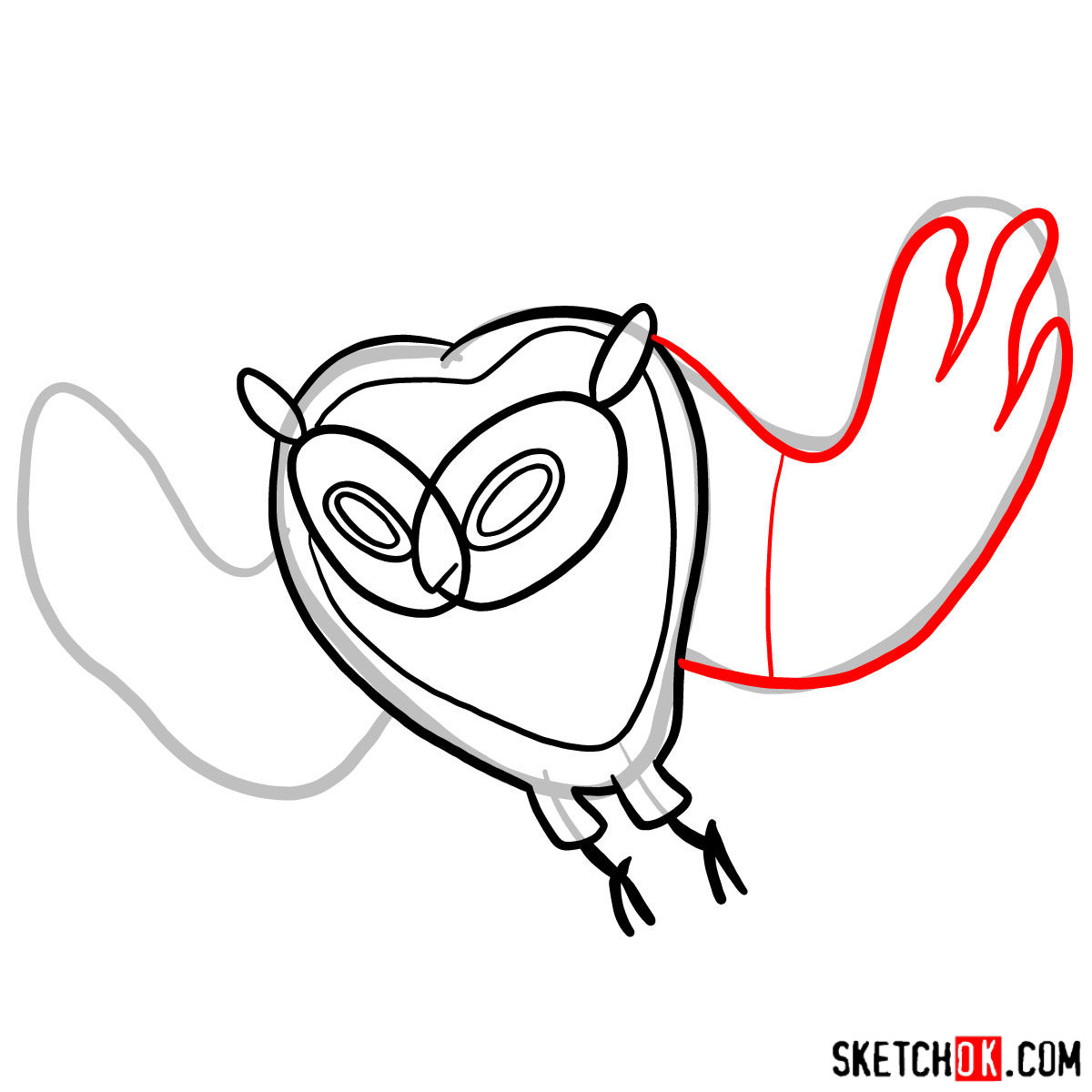 How to draw Cosmic Owl from Adventure Time - step 06
