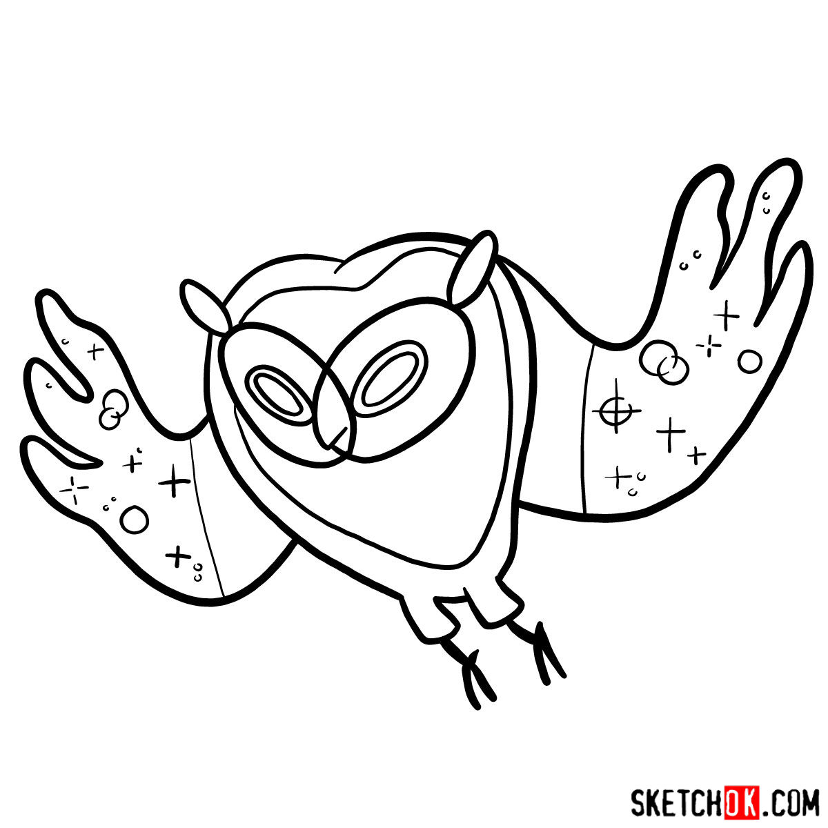 How to draw Cosmic Owl from Adventure Time - step 09