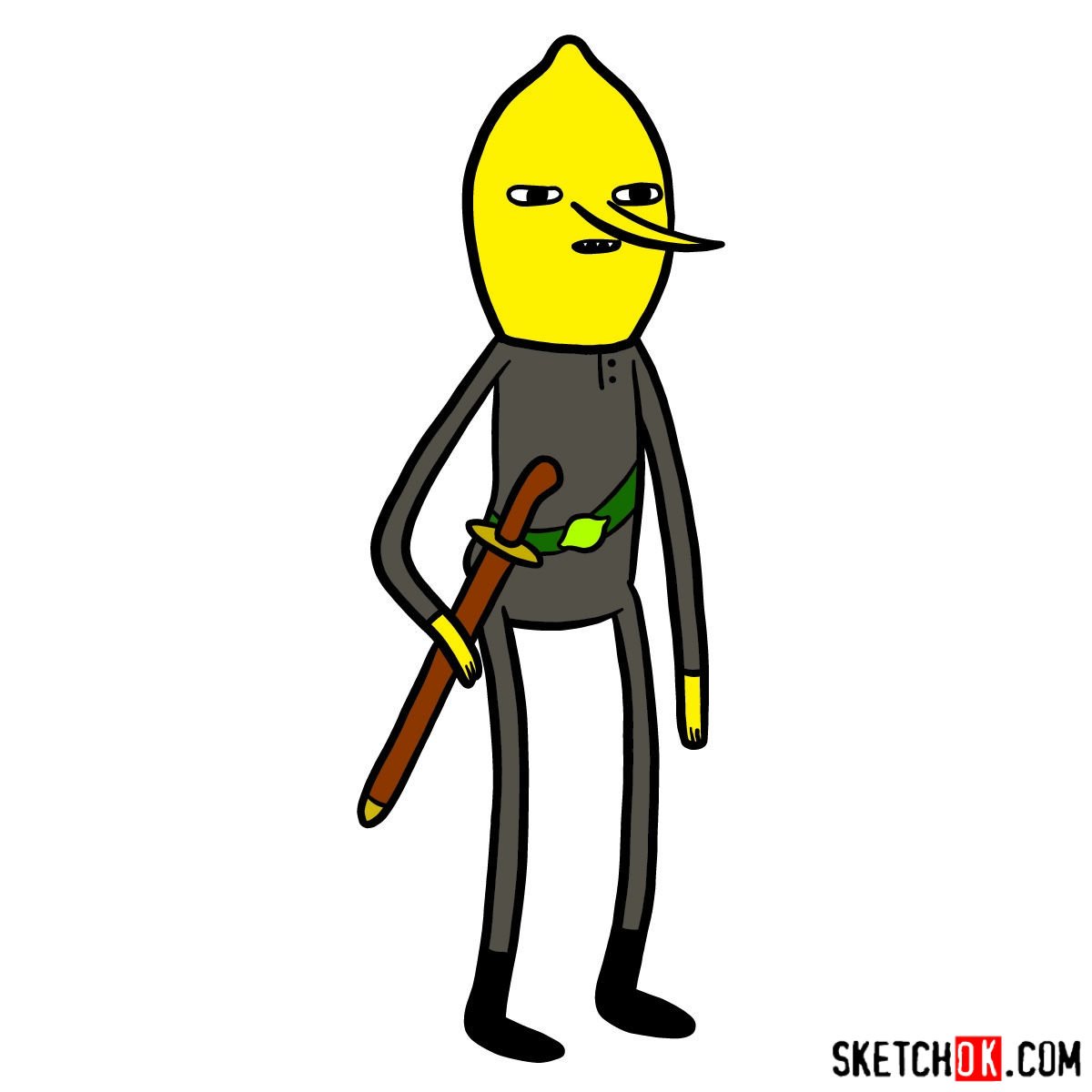 How to draw Earl of Lemongrab