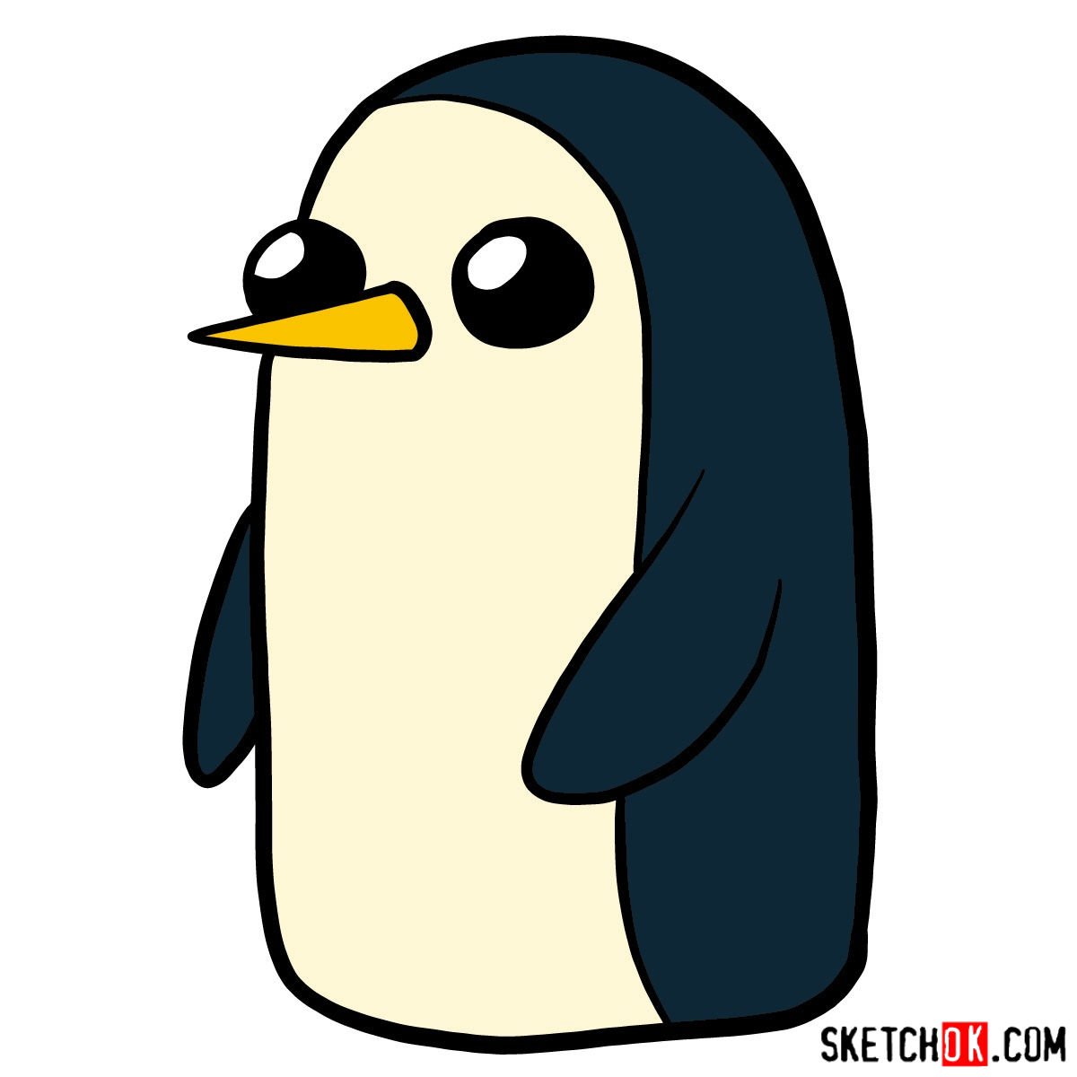 How to draw Gunter from Adventure Time