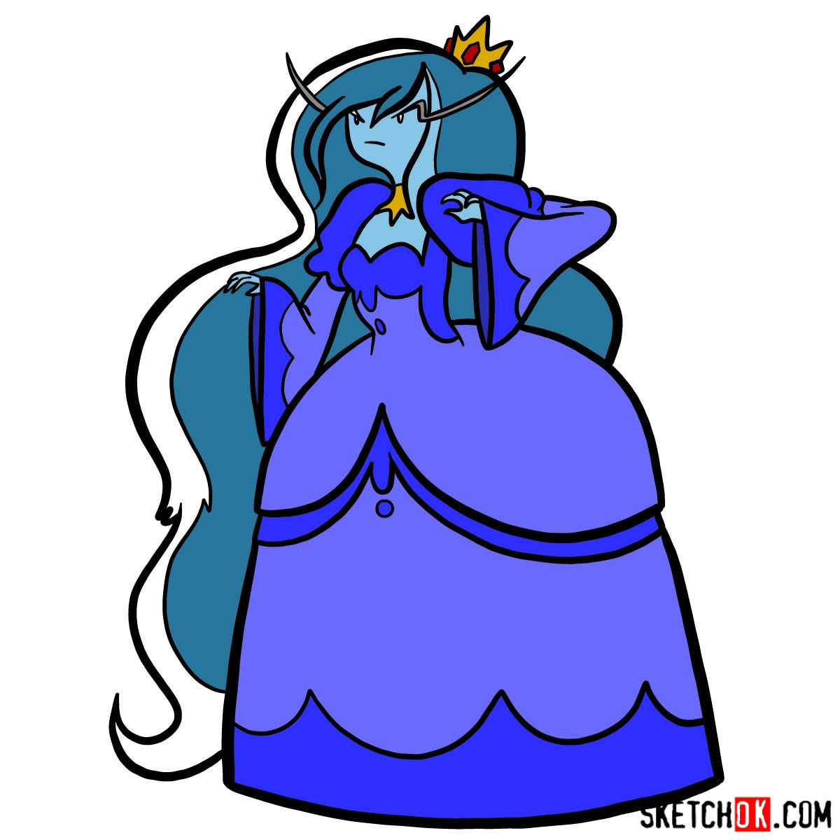 How to draw Ice Queen from Adventure Time