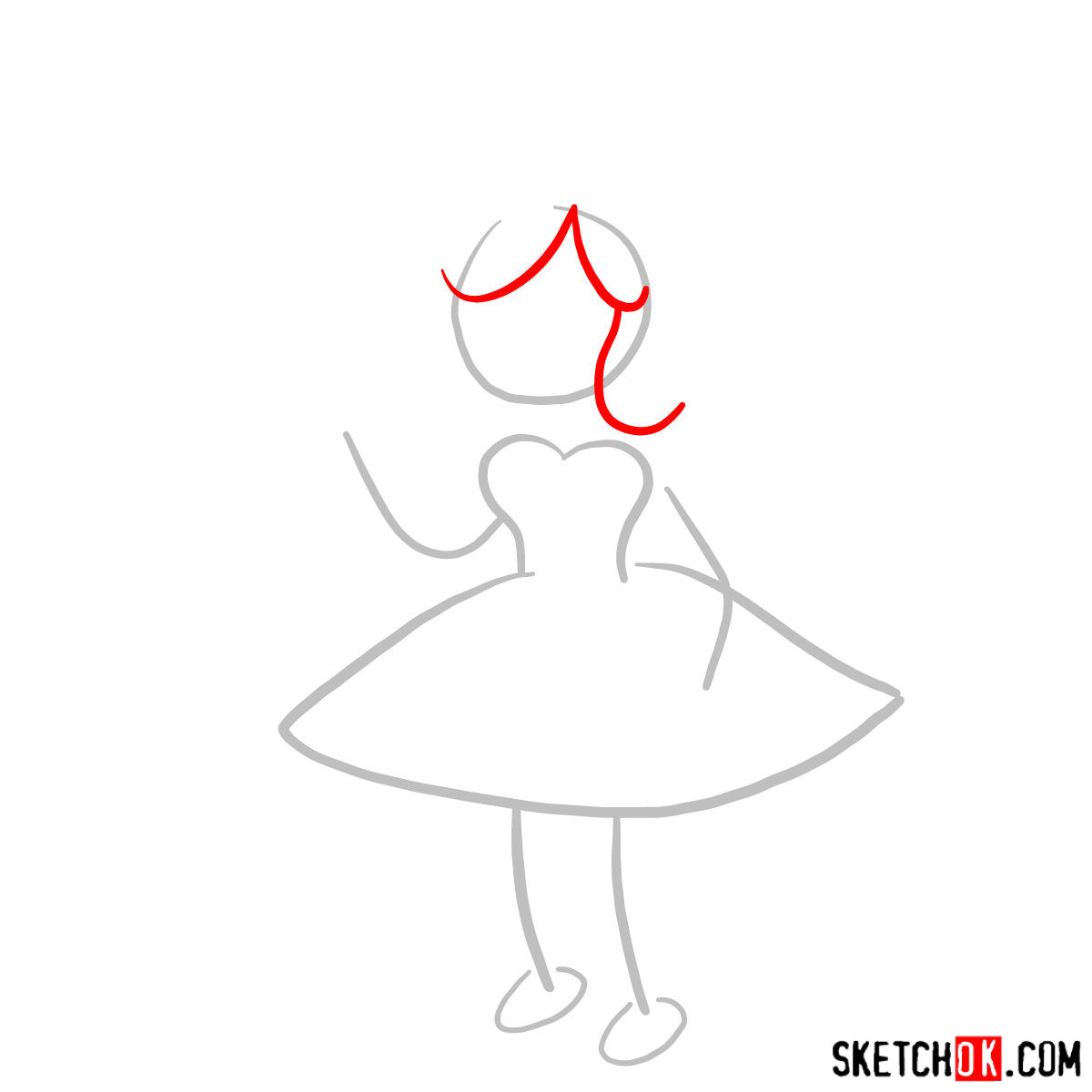 How to draw Breakfast Princess from Adventure Time - step 02