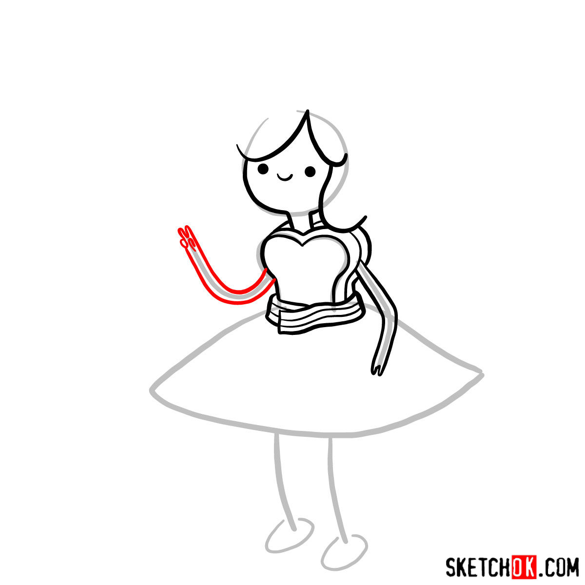 How to draw Breakfast Princess from Adventure Time - step 07