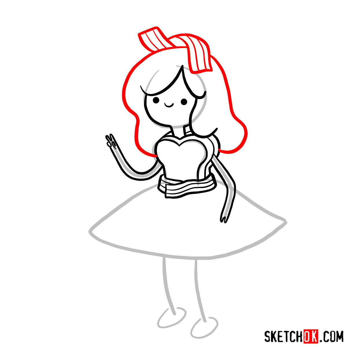 How to draw Breakfast Princess from Adventure Time - step 08