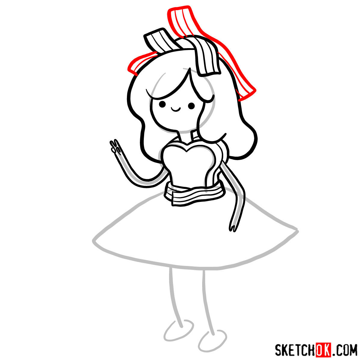 How to draw Breakfast Princess from Adventure Time - step 09