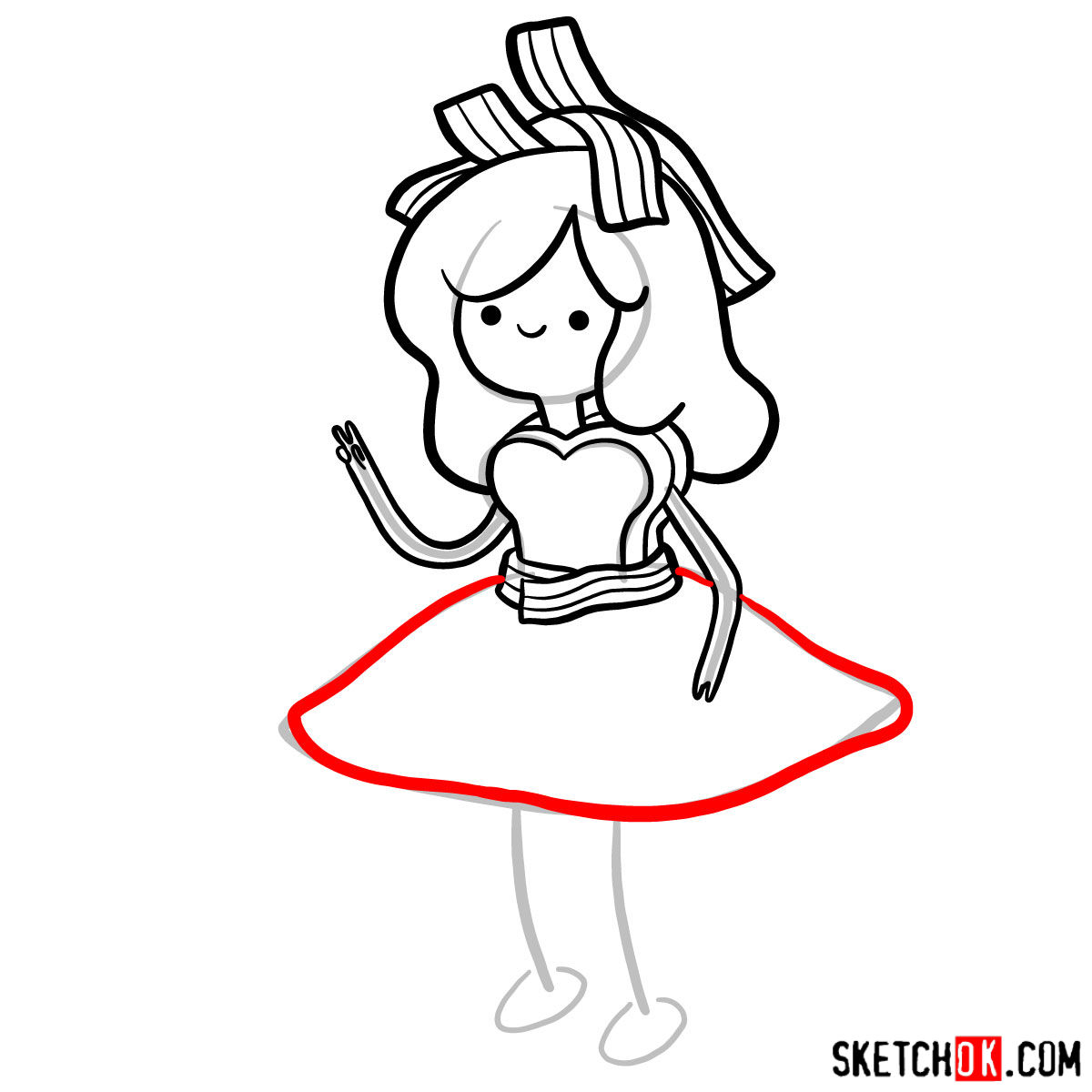 How to draw Breakfast Princess from Adventure Time - step 10
