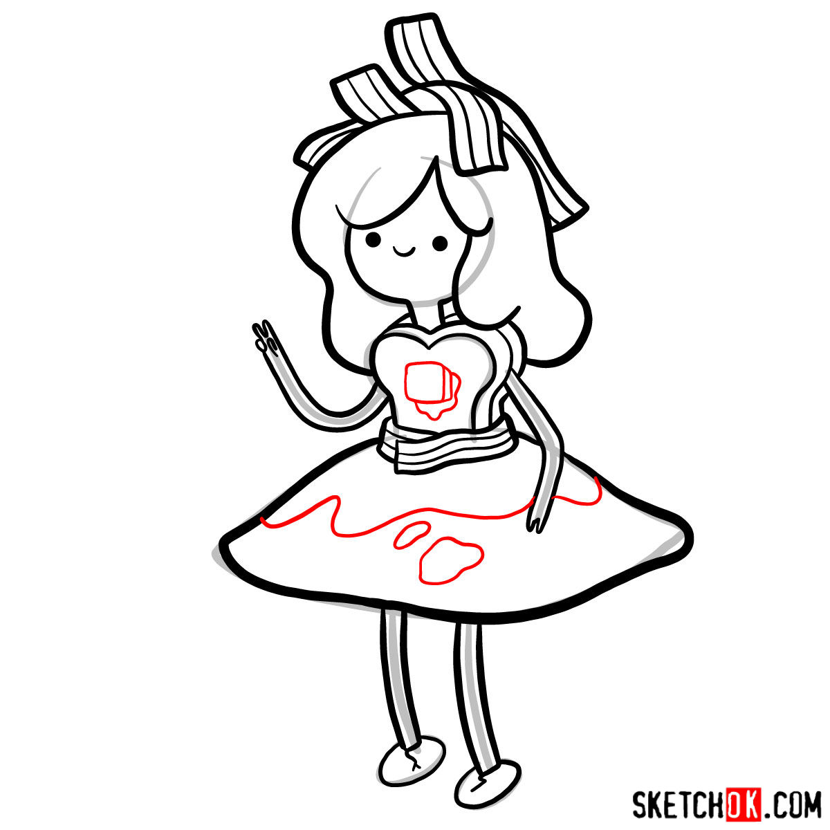How to draw Breakfast Princess from Adventure Time - step 12