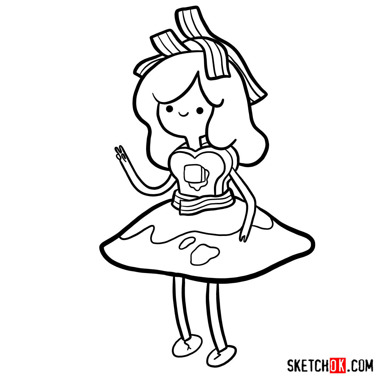 Breakfast Princess coloring page – Free Printable PDF