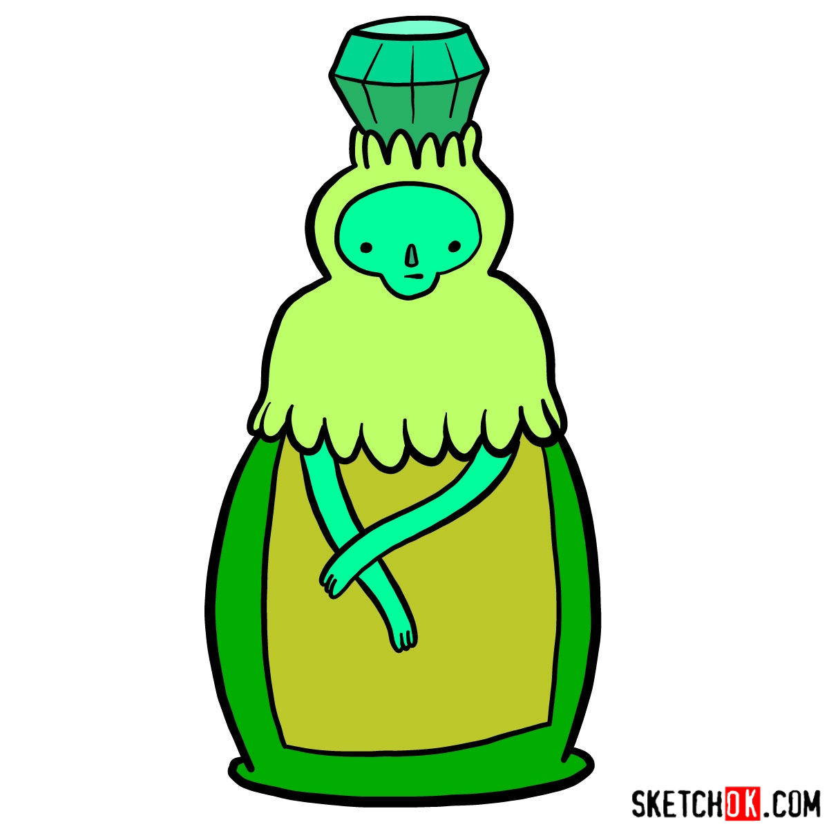 How to draw Emerald Princess from Adventure Time