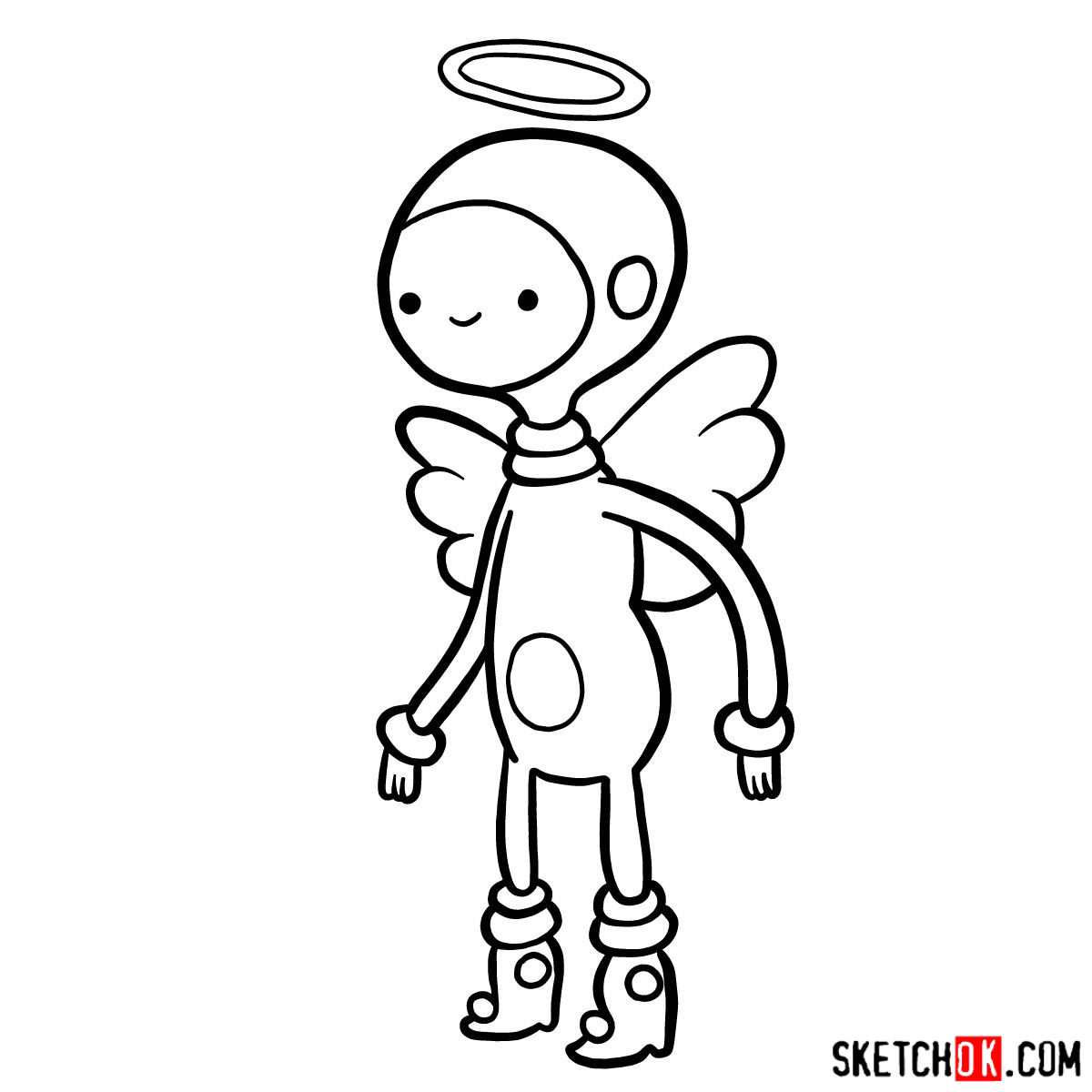 Space Angel Princess coloring page – Free Printable PDF