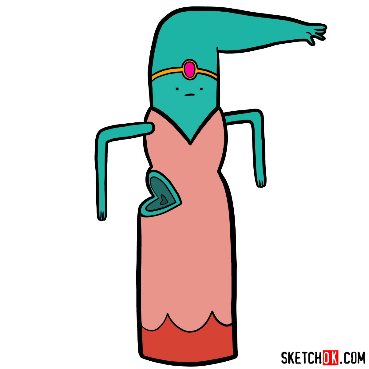 How to draw Elbow Princess from Adventure Time