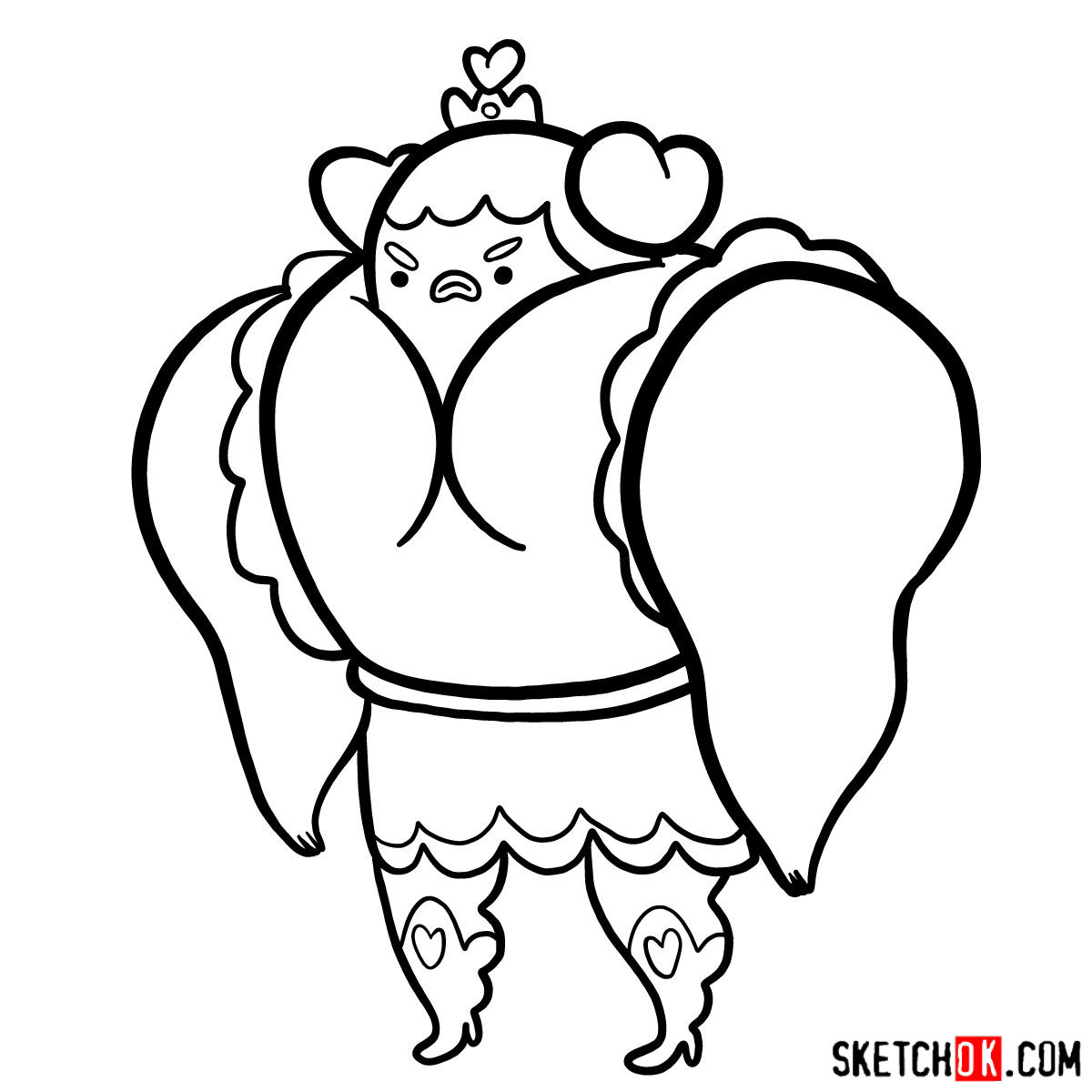 How to draw Muscle Princess from Adventure Time - step 11
