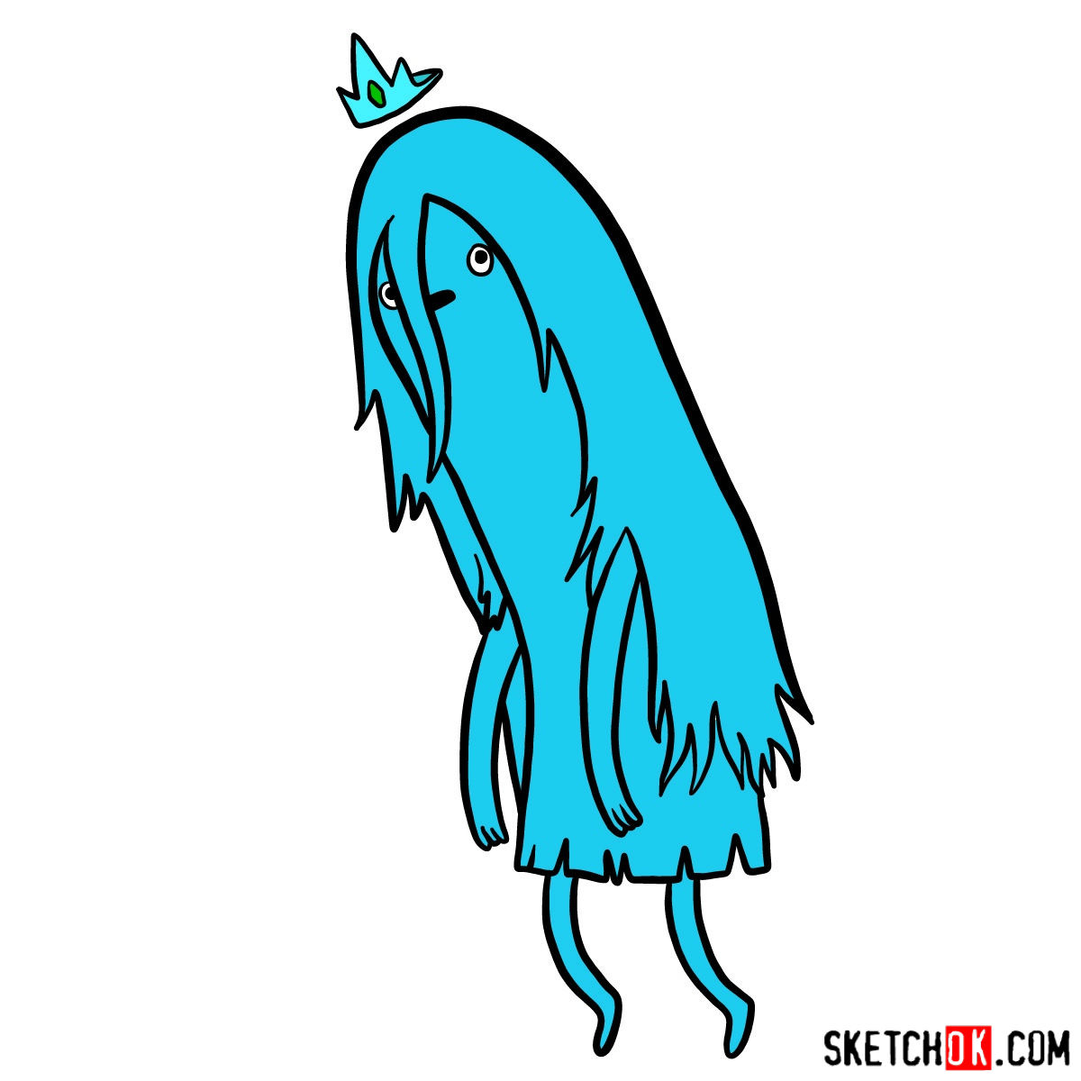 how to draw adventure time princess