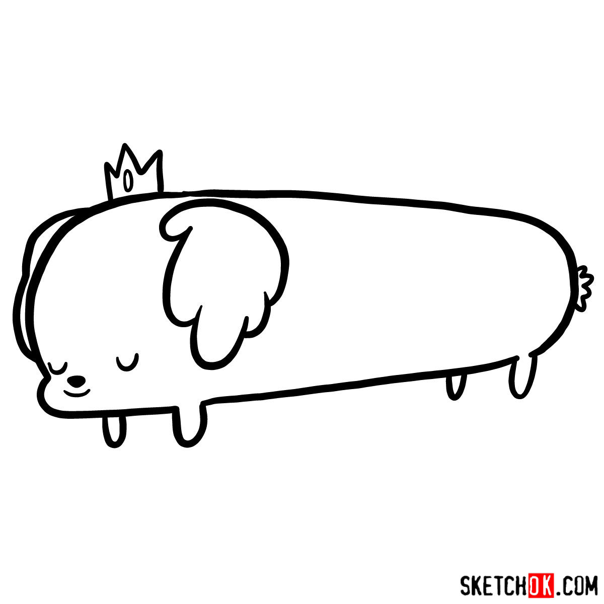 How to draw Hot Dog Princess from Adventure Time - step 07