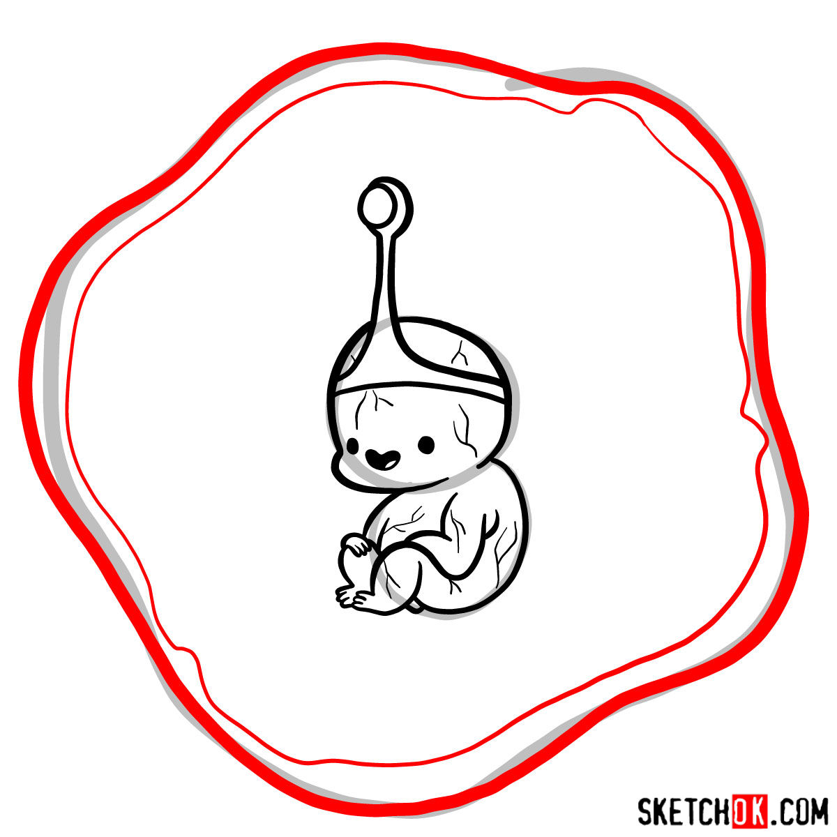How to draw Embryo Princess from Adventure Time - step 10