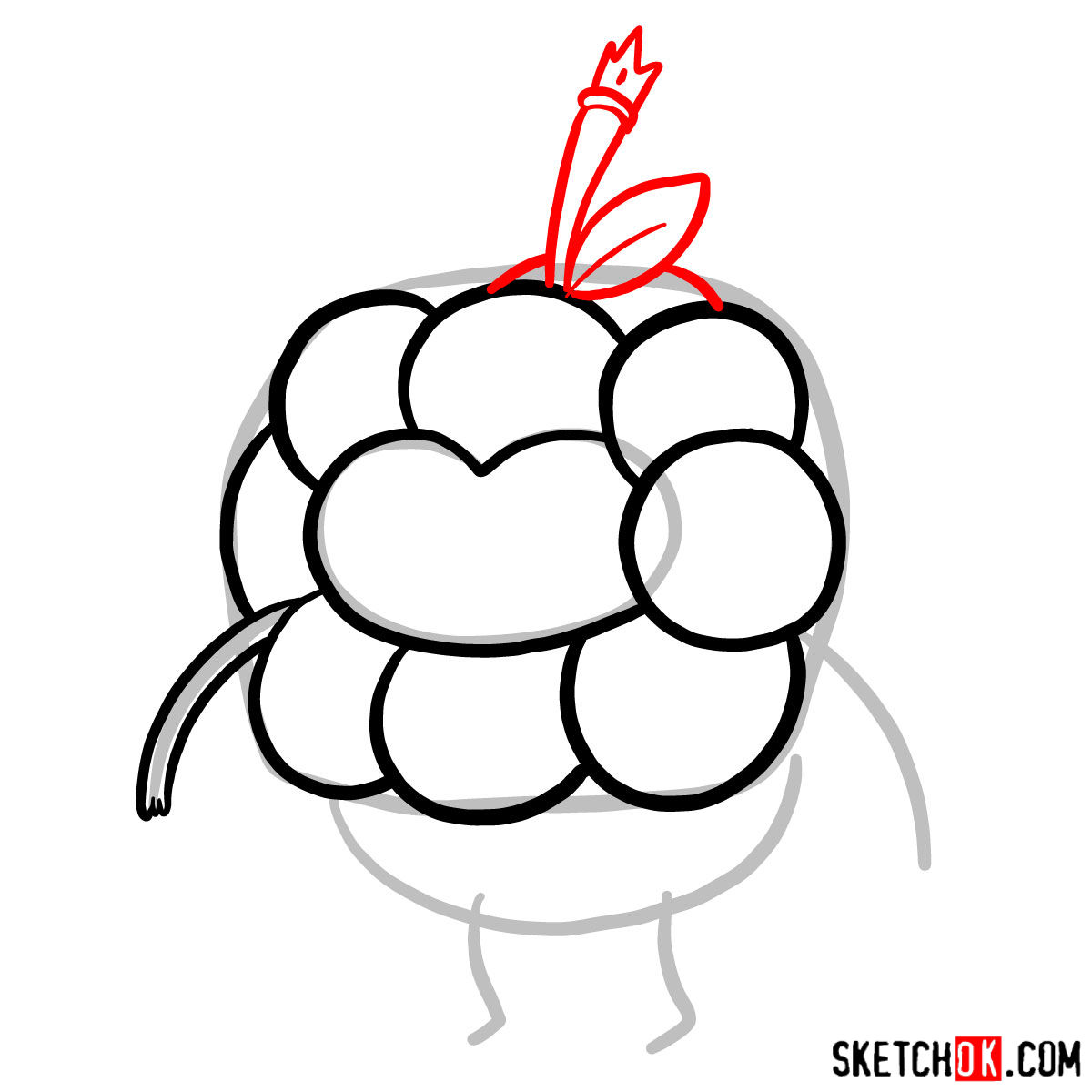 How to draw Wildberry Princess from Adventure Time - step 05