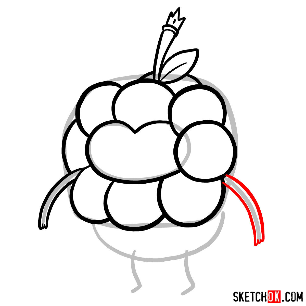 How to draw Wildberry Princess from Adventure Time -  step 06