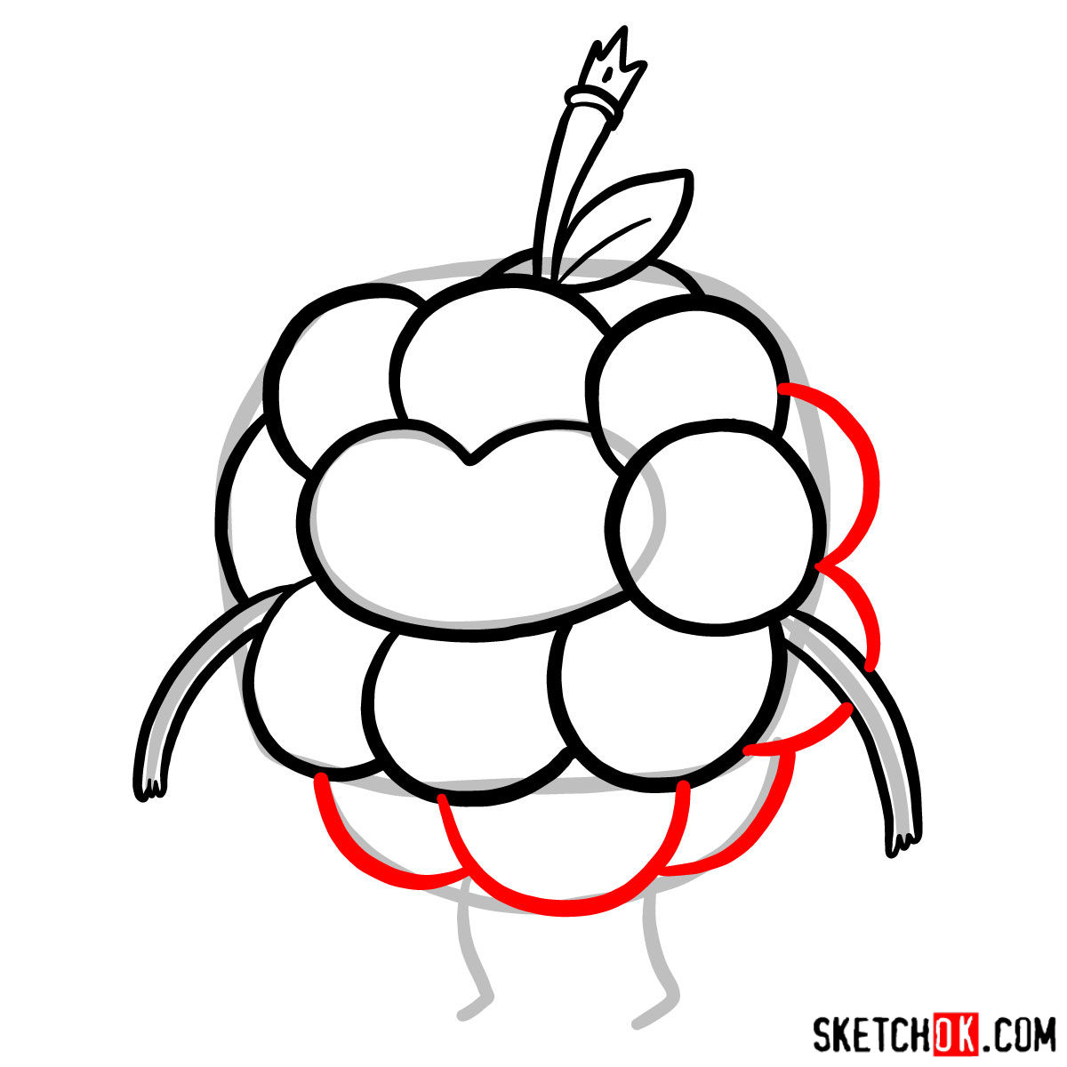 How to draw Wildberry Princess from Adventure Time - step 07